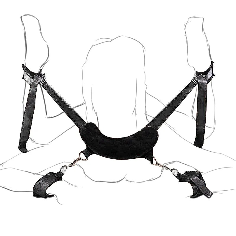 Womens Sexy Lingerie Costumes Exotic Apparel BDSM Bondage Set Restraints Handscuff Neck Ankle Cuffs Gown Lingerie Sexy Products