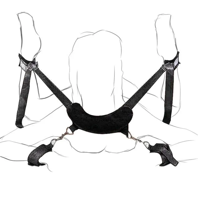 Womens Sexy Lingerie Costumes Exotic Apparel BDSM Bondage Set Restraints Handscuff Neck Ankle Cuffs Gown Lingerie Sexy Products