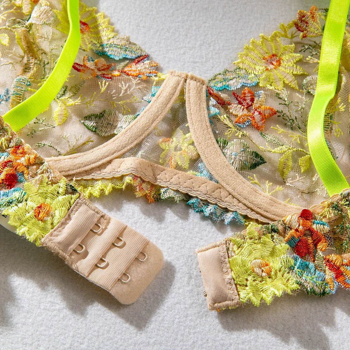 Women's Sexy Lingerie Set Yellow Color 2 pieces a Set